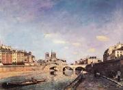 The Seine and Notre-Dame de Paris Johan-Barthold Jongkind
